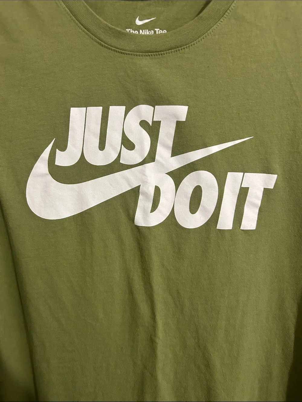 Nike Olive Green 'Just Do It' Short Sleeve Tee